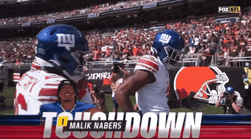 A Fox Nfl Advertisement For Malik Nabers And The Giants GIF