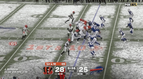 a fox nfl broadcast of a football game
