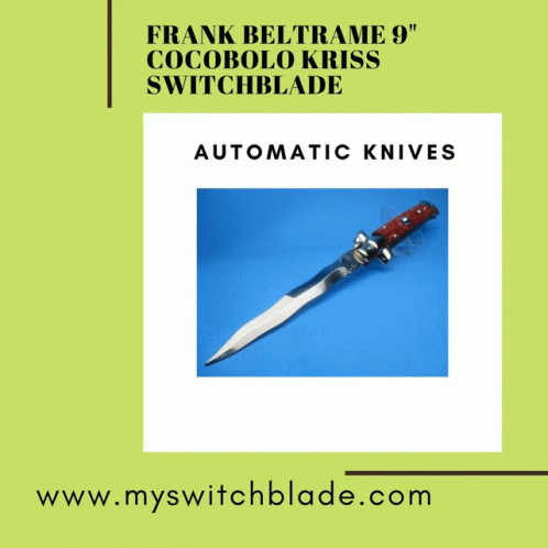 a frank beltrame 9 cocobolo kriss switchblade automatic knives