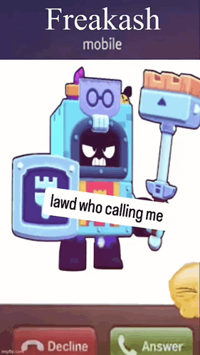 A Freakash Mobile Advertisement With A Cartoon Character On It GIF