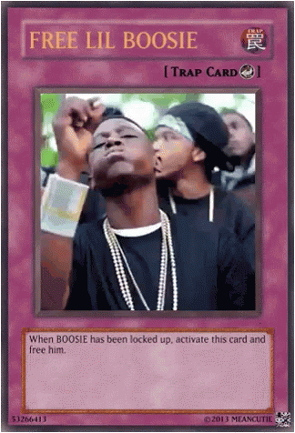 A Free Lil Boosie Trap Card With A Picture Of A Man On It GIF