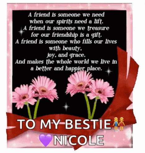 A Friend Is Someone Who Fills Our Lives With Beauty Joy And Grace GIF