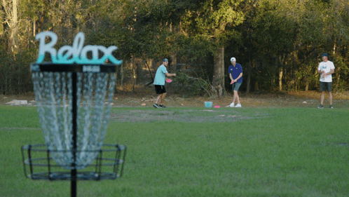 a frisbee is being thrown into a basket that says prize on it