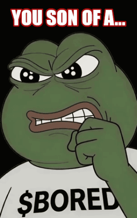 A Frog Is Wearing A Shirt That Says $Bored GIF