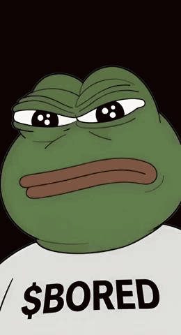 A Frog Wearing A Shirt That Says $Bored GIF