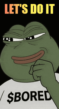 A Frog Wearing A Shirt That Says Let 'S Do It $ Bored GIF
