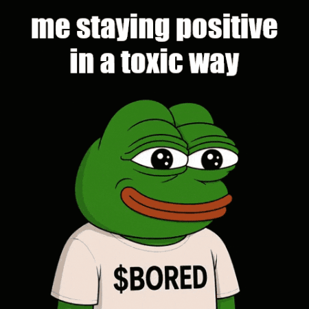 A Frog With A Shirt That Says $ Bored On It GIF