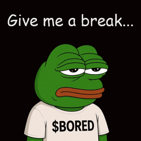 A Frog With A Shirt That Says $ Bored On It GIF