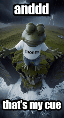 A Frog With A Shirt That Says $ Bored GIF