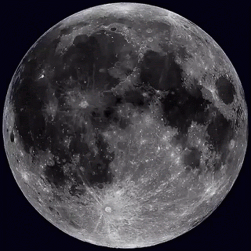A Full Moon Against A Dark Sky With A Few Clouds GIF