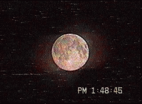 A Full Moon Is Visible In The Night Sky At Pm 1:48 45 GIF
