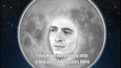 a full moon with a man 's face on it