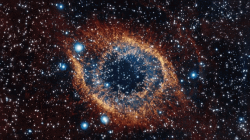 Starry Galaxy With Blue Star GIF