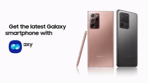 A Galaxy Forever Advertisement With Two Phones And A Pen GIF
