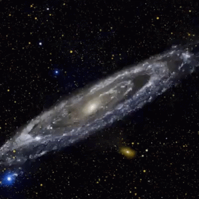 Galaxy In Middle Of Night Sky GIF