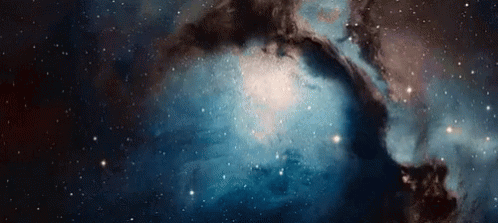 Starry Galaxy With Clouds Background GIF