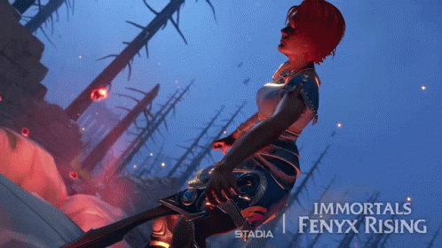 A Game Called Immortals Fenyx Rising Is Being Played GIF