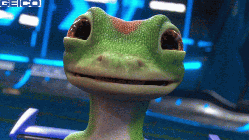A Geico Ad With A Lizard In The Background GIF