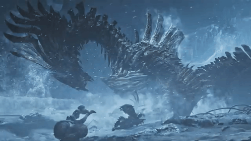 A Giant Monster Is Coming Out Of The Ice GIF