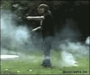 A Gif From 4Gifs.com Shows A Person Standing In The Grass GIF