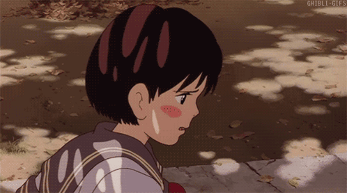a gif of a girl with a tear coming out of her eye