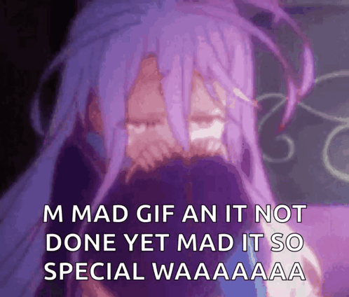 Girl With Purple Hair Saying Mad GIF