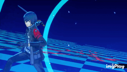 A Gif Of A Person Holding A Sword With The Words Imgplay Below GIF