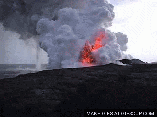 A Gif Of A Volcano That Says Make Gifs At Gifsoup.com On The Bottom GIF