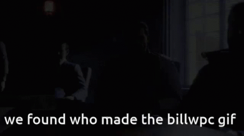 A Gif Of Three Men Sitting At A Table With The Words We Found Who Made The Billwpc GIF