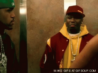 A Gif Of Two Men In An Elevator With The Words Make Gifs At Gifsoup.com Below Them GIF