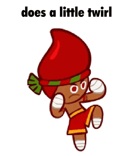 A Gingerbread Man With A Red Hat And Boxing Gloves . GIF