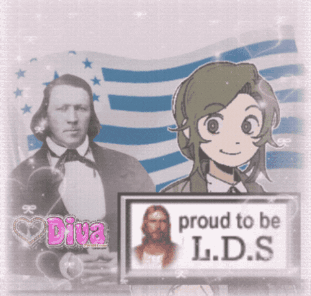 A Girl Holding A Sign That Says Proud To Be L.d.s. GIF