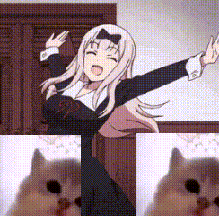 A Girl In A Black Dress Is Dancing Next To A Dog . GIF