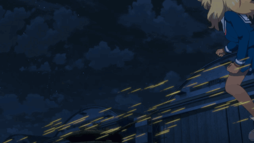 A Girl In A Blue Dress And White Sneakers Is Running GIF