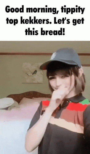 A Girl In A Burger King Uniform Says Good Morning Tippity Top Kekkers GIF