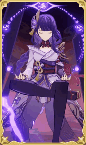 a girl in a kimono is sitting on a chair with her legs crossed and holding a sword .