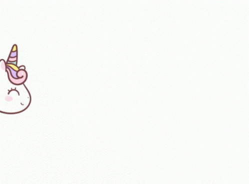 A Girl In A Pink Dress Is Riding On The Back Of A Unicorn With The Words Hello Written Below Her GIF