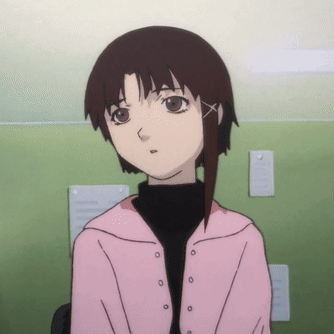 A Girl In A Pink Jacket And Black Turtleneck GIF