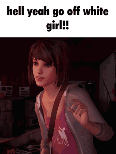 A Girl In A Pink Tank Top Says Hell Yeah Go Off White Girl ! GIF