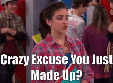 A Girl In A Plaid Shirt Says Crazy Excuse You Just Made Up .. GIF