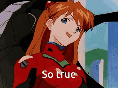 Girl Smiling In Red Suit With So True GIF