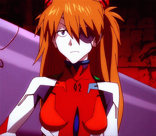 Girl In Red Suit With Number 02 GIF