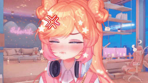 Girl In Room With Subscribe Sign GIF