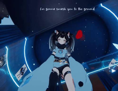 Girl In Video Game Saying I'm Gonna Smash You GIF