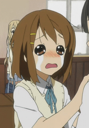 A Girl Is Crying With Her Eyes Closed GIF