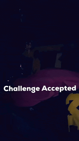 Girl Making Funny Face 'Challenge Accepted GIF