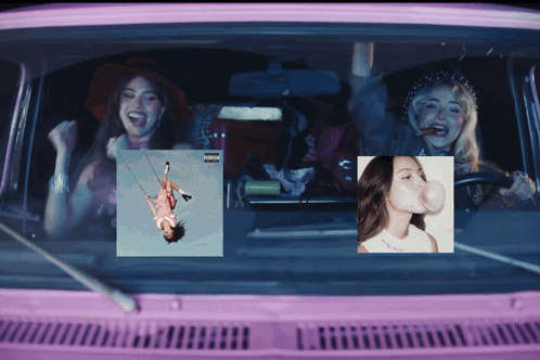 A Girl On A Swing Is On The Cover Of The Album GIF