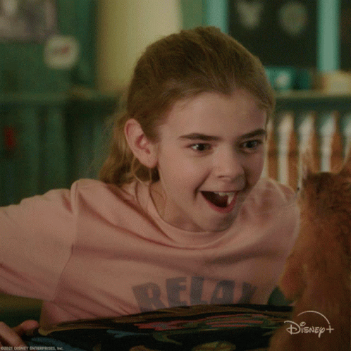 A Girl Says " I Knew It " In A Disney+ Advertisement GIF