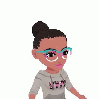 A Girl Wearing Glasses And A White Shirt With The Word Argh Written On It GIF
