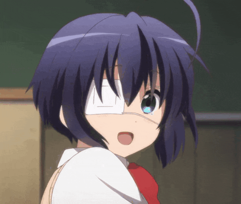 A Girl With A Bandage On Her Left Eye GIF